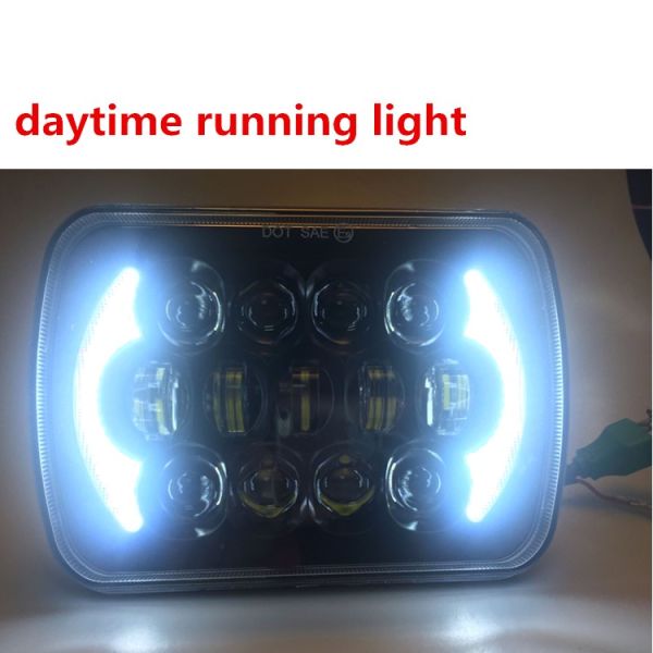 Super Bright 2018 high quality square 85W 5*7 led work light 7" Rectangular led headlight with DRL