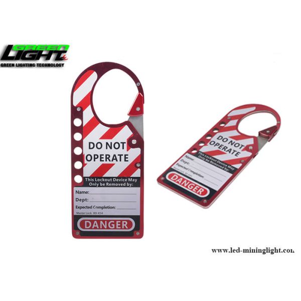 Oxidized Aluminum Alloy Labeled Snap On Lock Out Hasp