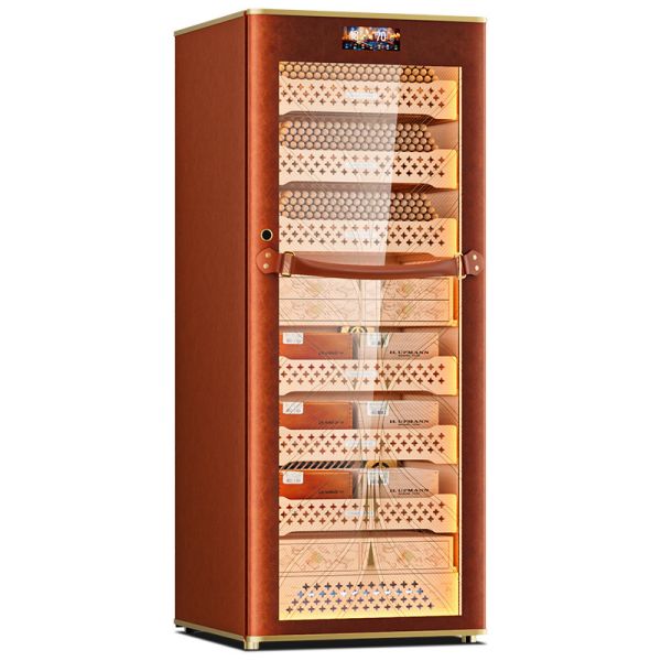 Premium 8 Layer Electronic Cigar Humidor Cabinet With Spanish Cedar Shelves Electronic Cigar Humidor Cabinet With Constant Temperature Control & LED Lighting