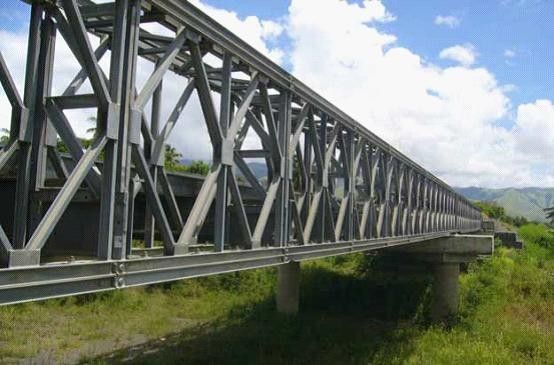 Assembly Steel Bailey Bridge deck truss Concrete Deck , Galvanized