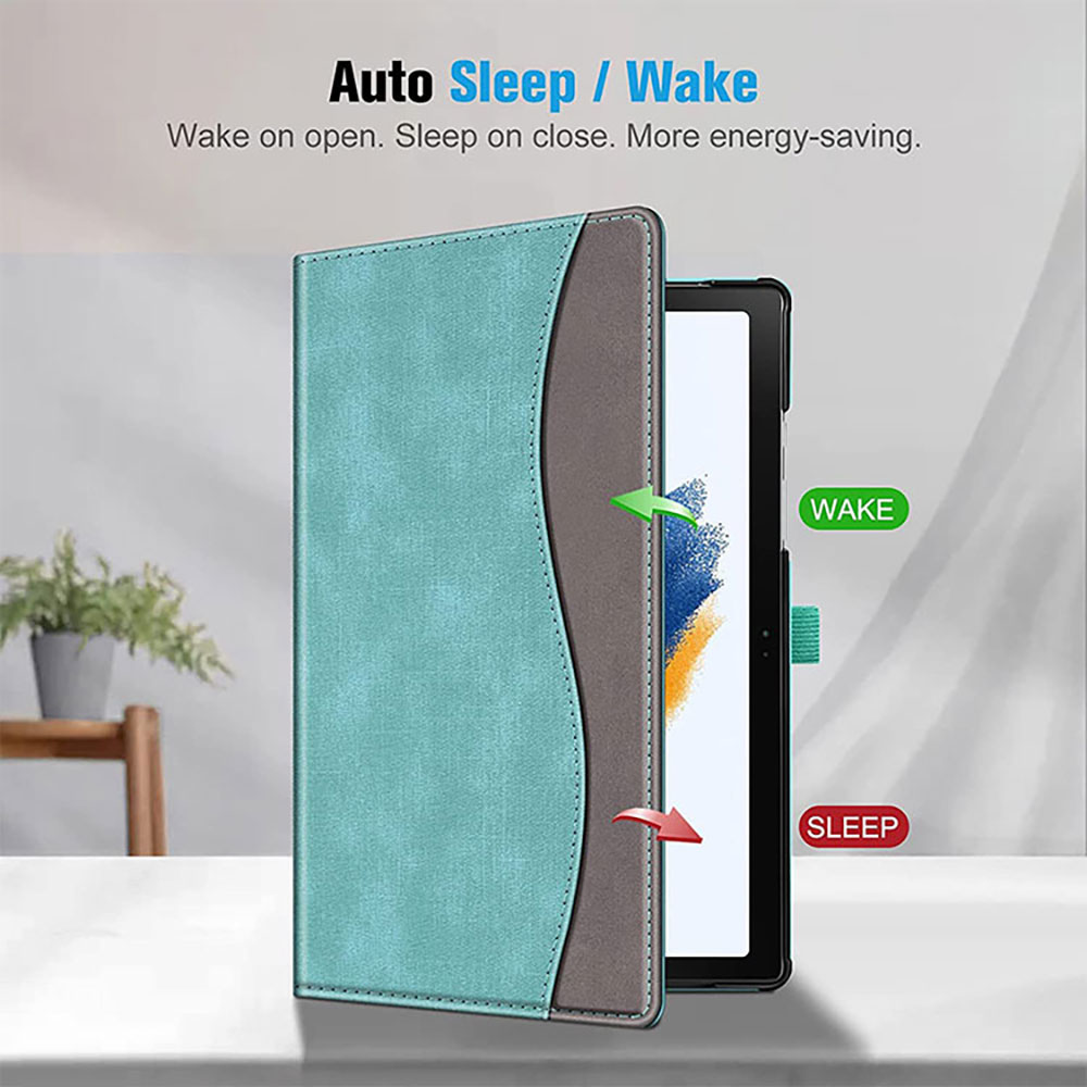 Laudtec Pbk248 Leather Tablet Case Multi-Angle Holder Simple Business Anti Scratch Fall Cover Luxury for Samsung Tab A9 Plus
