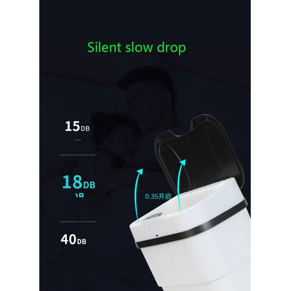 Household Kitchen Bathroom Living Room Garbage Can Foldable Deformation Garbage Can Intelligent Induction Garbage Can