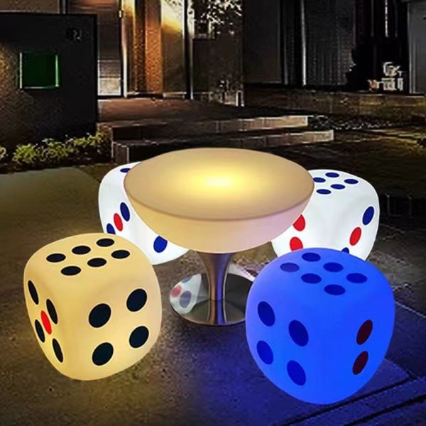 Waterproof Plastic Glow Cube Dice Infarad Remote Control