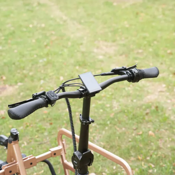 Compact Cargo E Bike with Foldable Front Frame for Easy Storage