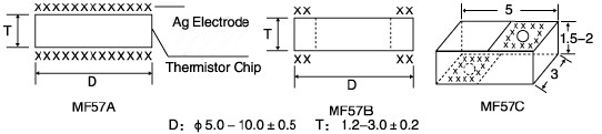 MF57 2400 B Value Disc Type Thermistor 1% Water Tank Temperature Sensor