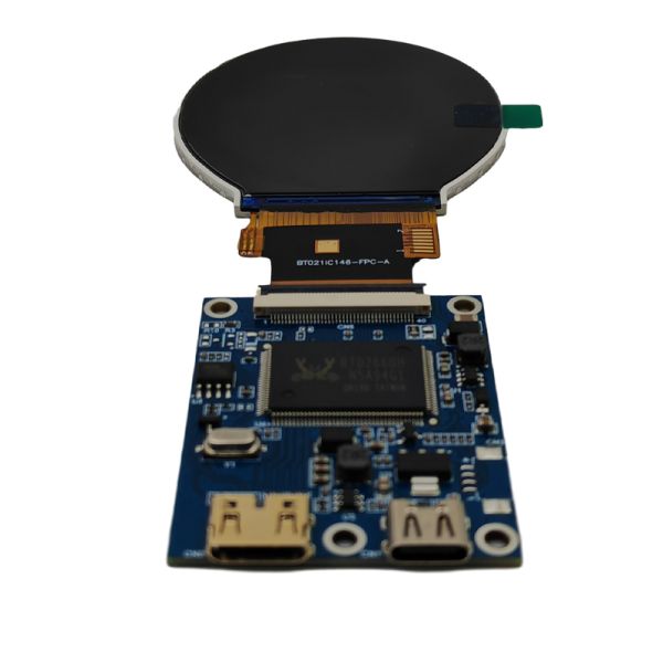 2.1 Inch 480x480 Circular LCD IPS Display With HDMI Board Customization Optional Capacitive Touch