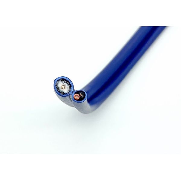 RG6+2x0.75MM2 Power Complex Siamese Coax Cable Blue PVC Outer Jacket