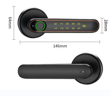 Keyless Electronic Smart Door Lock With Fingeprint Keyboard APP Mechanical Key