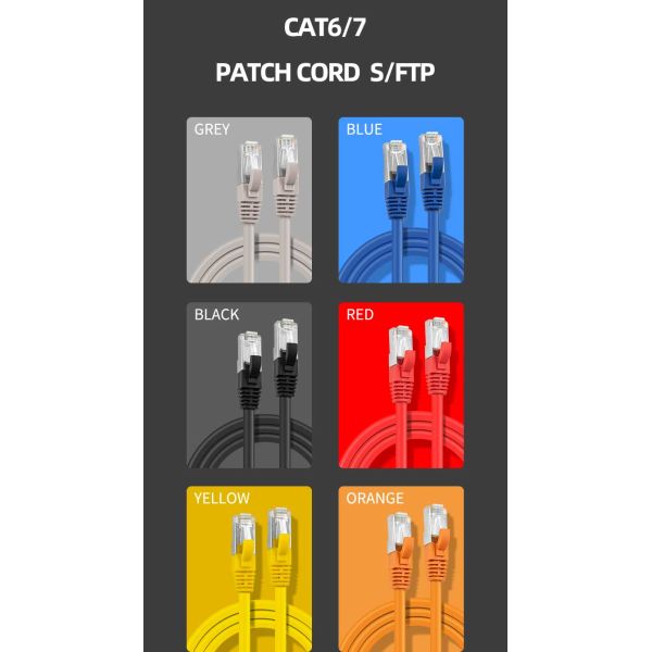 CCA Material Rj45 CAT7 Patch Cord 2m Ftp Utp Sftp Patch Cable