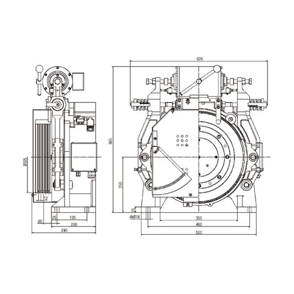 VVVF Elevator Gearless Traction Machine Low Noise No Pollution