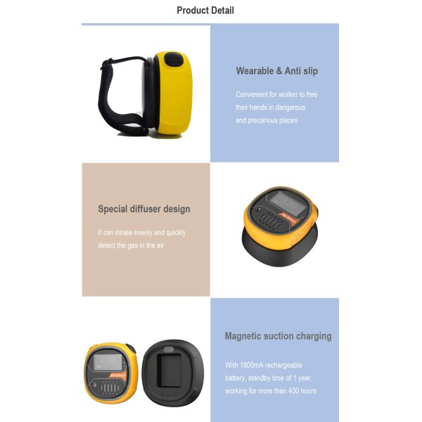 Ms104k-S Portable Diffusion Gas Detector Ultra Low Power Consumption