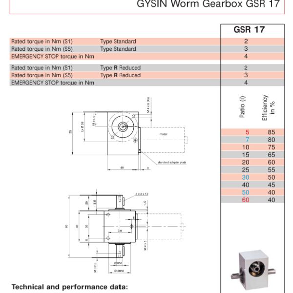 Gysin GSR017 Gearbox