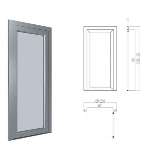 Manual Opening/Automatic Closing Hand Pulled Door For Passenger Platform Lift