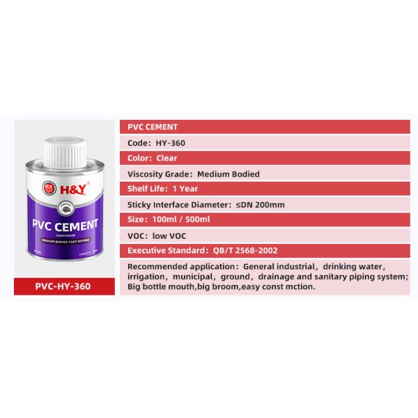 High Clear Fast Setting PVC Solvent Cement PVC Plastic Pipe Glue Adhesive