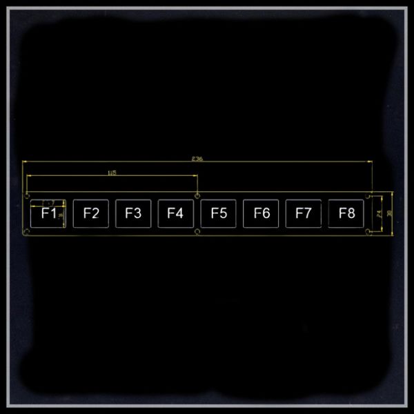 8 Key Function Bar Metal Numeric Keypad Stainless Steel 304 Side Key pinpad