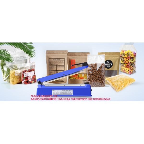 16 Inch Impulse Bag Sealer, Manual Poly Bag Sealing Machine W/Adjustable Timer Electric Heat Seal Closer