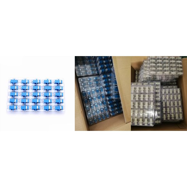 Plastic Material Single Mode LC Fiber Adapter with Low Insertion Loss for FTTH Applications