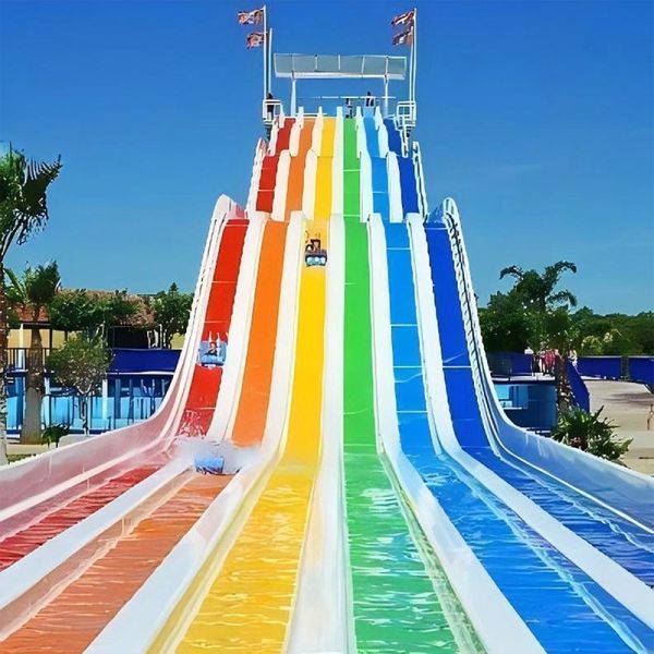 Family Rafting Slide Magic Carpet Slide 12-18m Height Water Park Thrill Rides