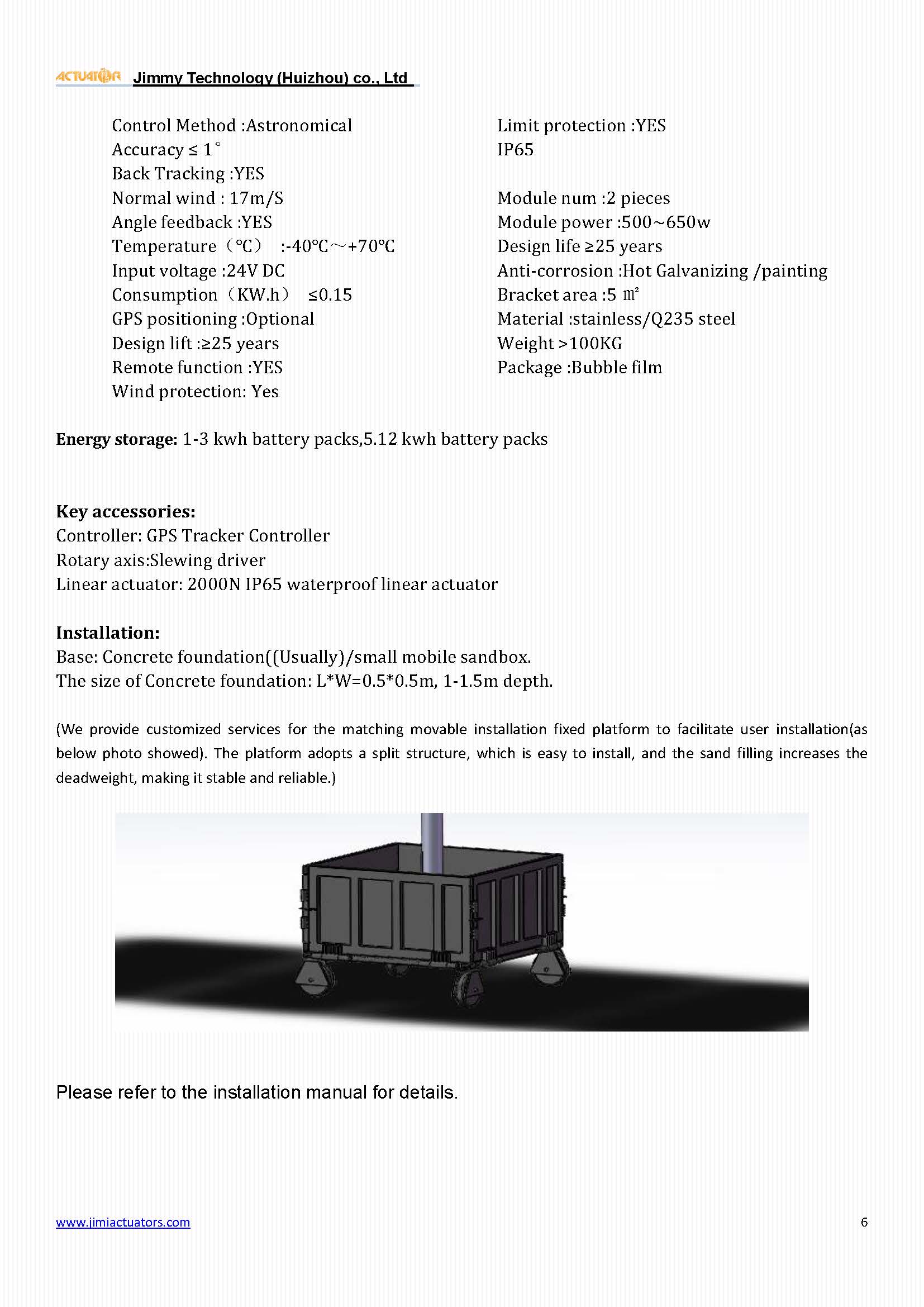 Optimal 1KW Dual Panel Solar Tracking System Linear Actuator Slew Drive Astro Controller Essential Key Components for Solar
