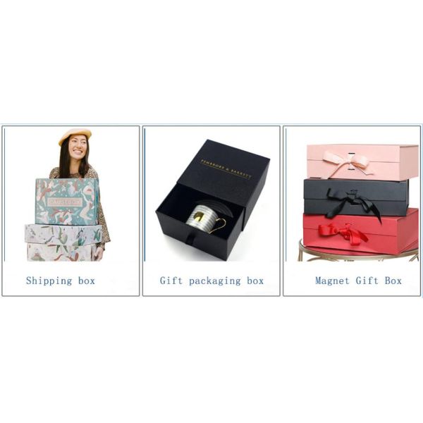 PSD 200g Foldable Cardboard Gift Boxes Printed Ribbon Magnetic Thickness 1.5mm