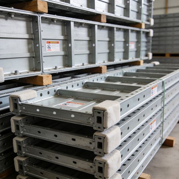 Thick Steel Plates Wall Formwork System Combining Section Steel Skeletons For Concrete Molding