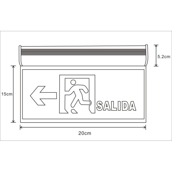 3W LED Emergency Exit Sign