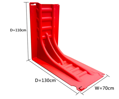 Height 75cm ABS Plastic Red Anti-UV Convenient Flood Baffier