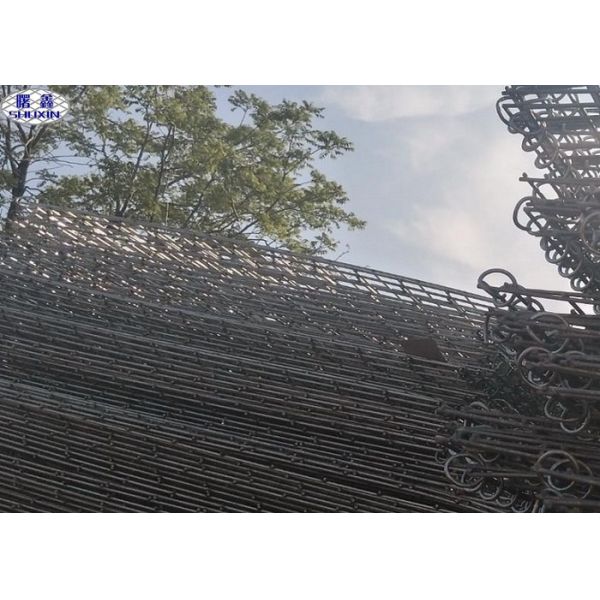 Decorative Gabion Wire Mesh Boxes Green Zinc Coated Surface