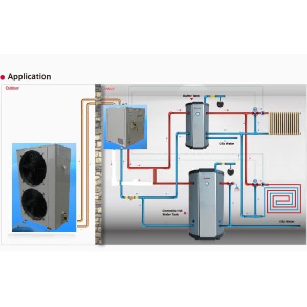 Meeting 21kw Split Unit Air Source Heat Pump With Copeland Compressor
