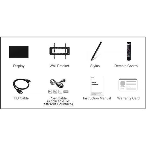 86 Inch 16 9 Interactive Touch Screen Whiteboard 4K 300cd/M2 Infrared Technology