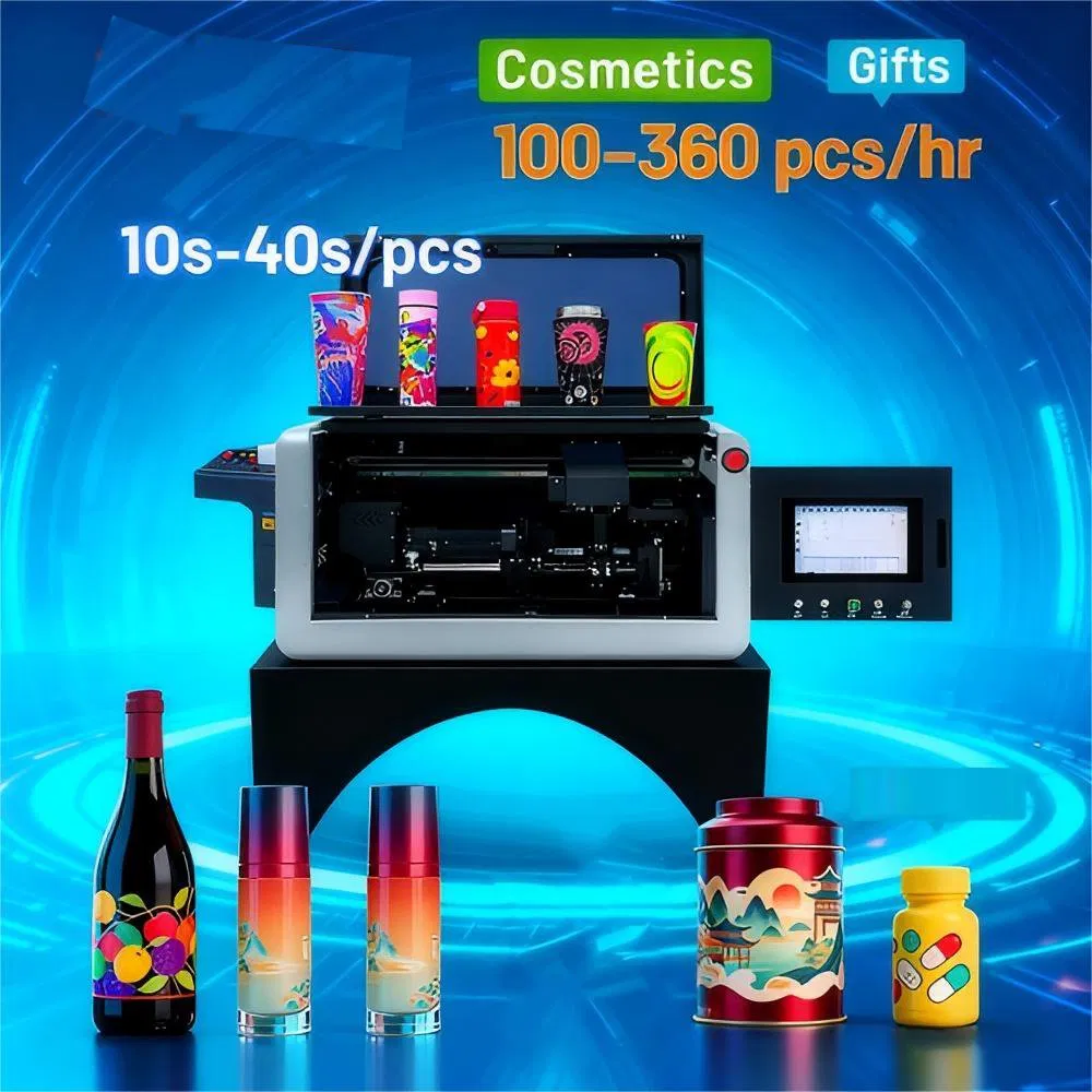 Camera Optional Inkjet Printing Machine 3D Texture Effect LED UV Flatbed Printer