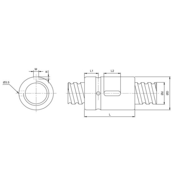 Efficient High Precision Ball Screw 10mm - 160mm Ball Screw For CNC