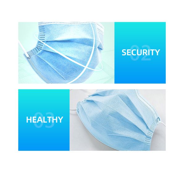 High Protective 3 layer non-woven fabrics ear loop disposable protective face mask