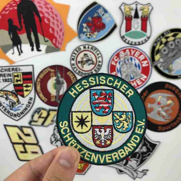 Triangle Shape 3.5cm Embroidery Iron On Baseball Patches For Uniforms