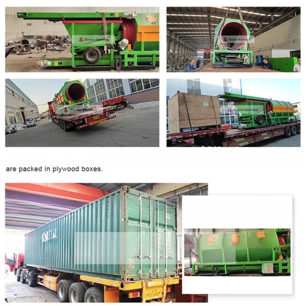 Customizable Mobile Compost Drum Sieve with Capacity 1-200 Tons per Hour