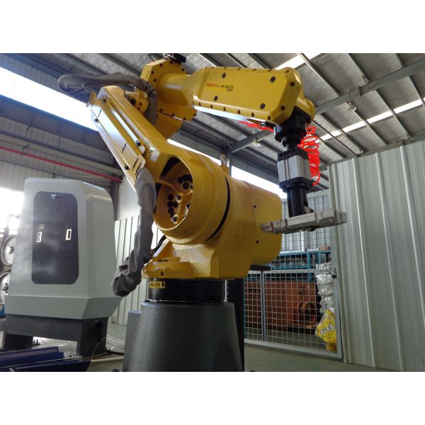Full Automatic Robot Polish System FUNAC Robot Cell Metal Deburring Machine 380V