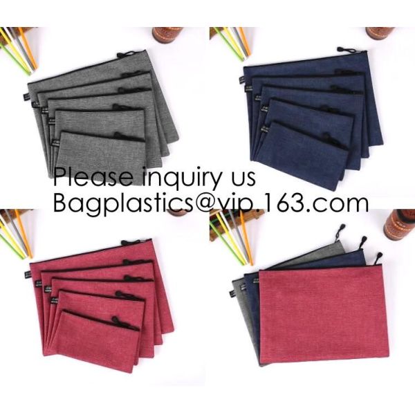 Felt Large Capacity Zipper Stationery Pouch School Solid Organizer Pen Case Students Pencil Bag Suit For Student Office