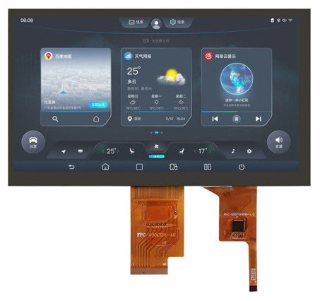7 Inch Capacitive Touch Lcd Display 1024*600 For -20 ~ +70℃ Wide-temp