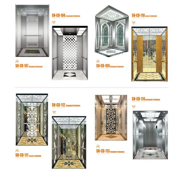 Stainless Steel Panel Elevator Cabin Decoration For Residential Buildings