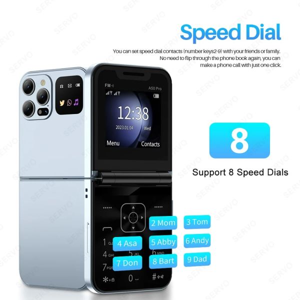 Compact and Versatile 2G Feature Phone with LED Flashlight and Vibration Function for Any Situation