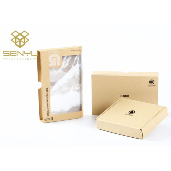Small Kraft Paper Mobile Phone Case Cover Packing Boxes For Cell Accessory
