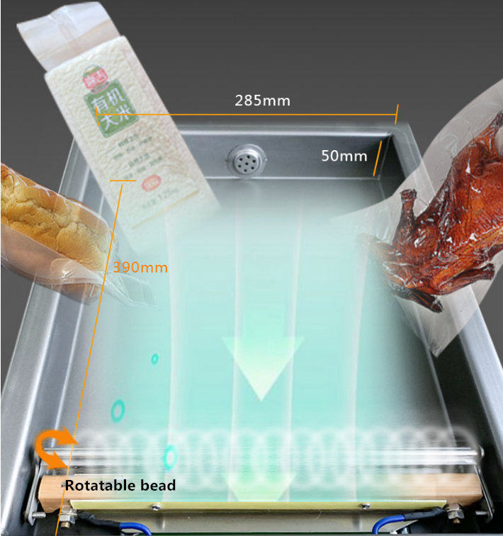 DZ-260/PD Table-Top Vacuum Packing Machine With CE Certification for Commodity L500*W340*H400mm