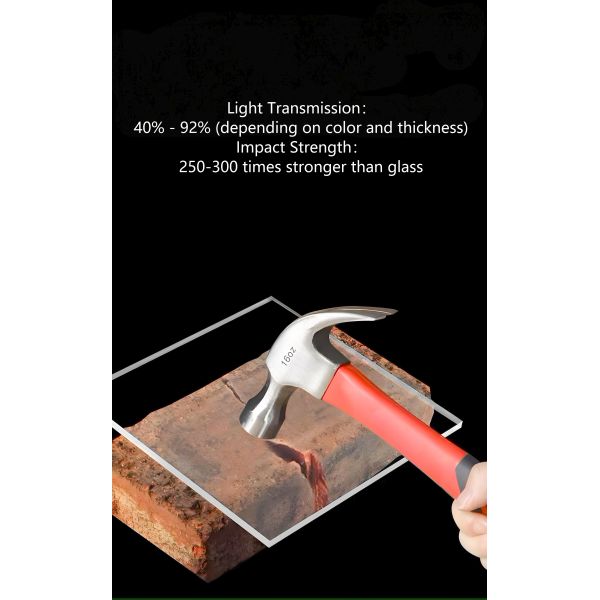 Cutting Service 3mm brown Polycarbonate Solid Sheet with UV Protection and One Side for roofing canopy and awning