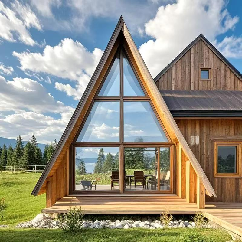 Yoncheng Quality Choice Lightweight Innovative Prefab Modular Triangular Wooden Steel Structure House Modern Design Customizable