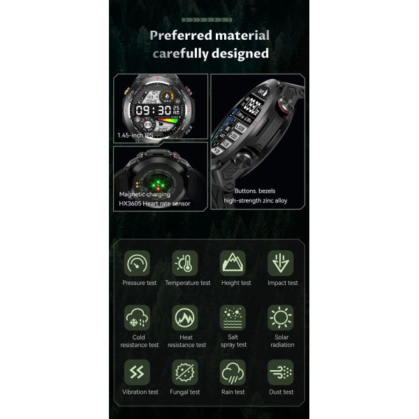 Bluetooth GPS Smart Watch Calling Smart Watch With 1.45'' IPS Screen For IOS And Android