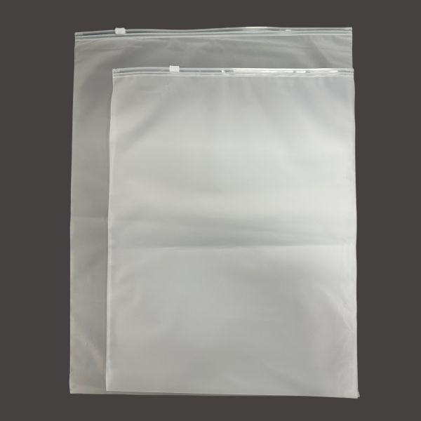 Customizable CPE Matte Smooth Block Zipper Bag Reusable Plastics Packaging for Clothes Shirts Socks Storage