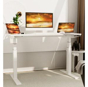 China Adjustable Electric Height Dual Motor Metal Sit Stand Computer Table for Home Office Study on sale