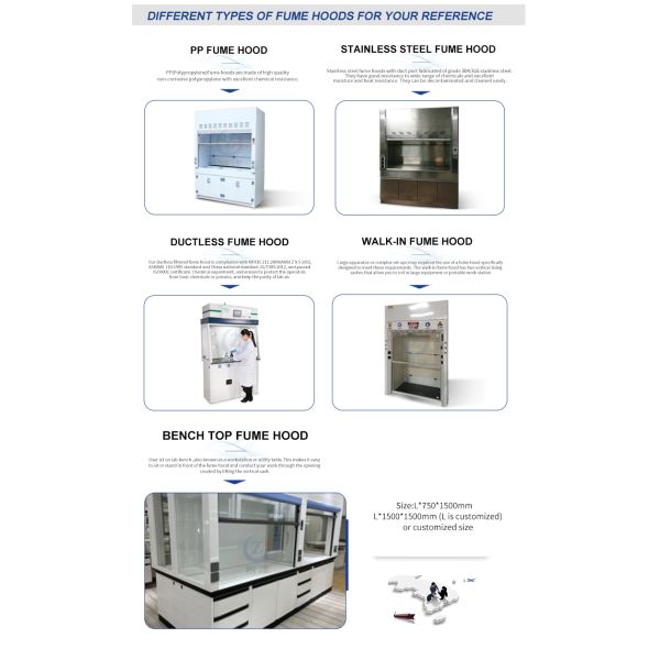 Low Noise Level Fume Extraction Hood for Ceramic or Customized Table Top