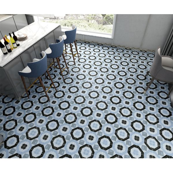 Blue 20x20cm Ceramic Rustic Tile for Wall and Floor