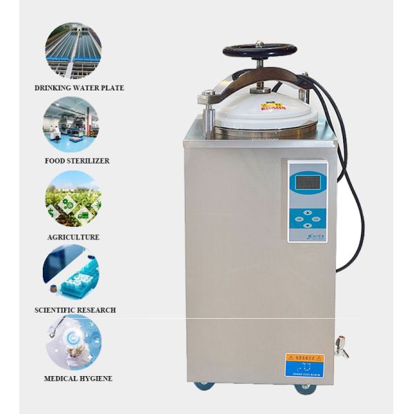 Sterilization Machine 50L 75L 100L Automatic Vertical Pressure Steam Sterilizer Autoclave